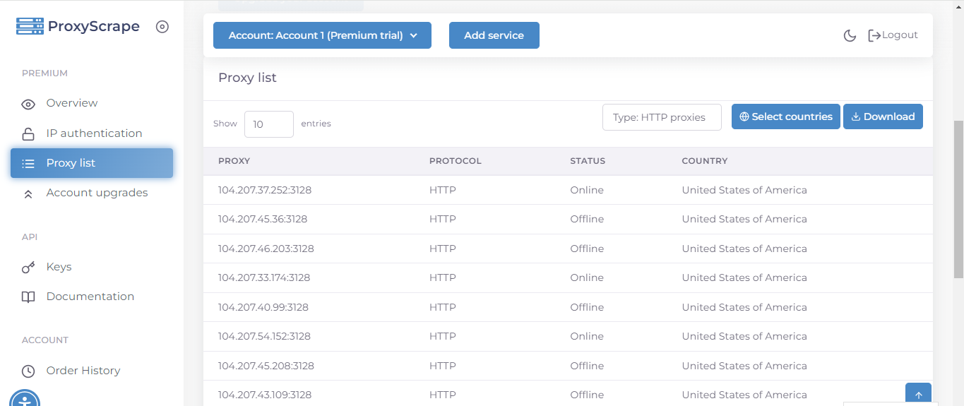 dexscreener bot proxy IPs