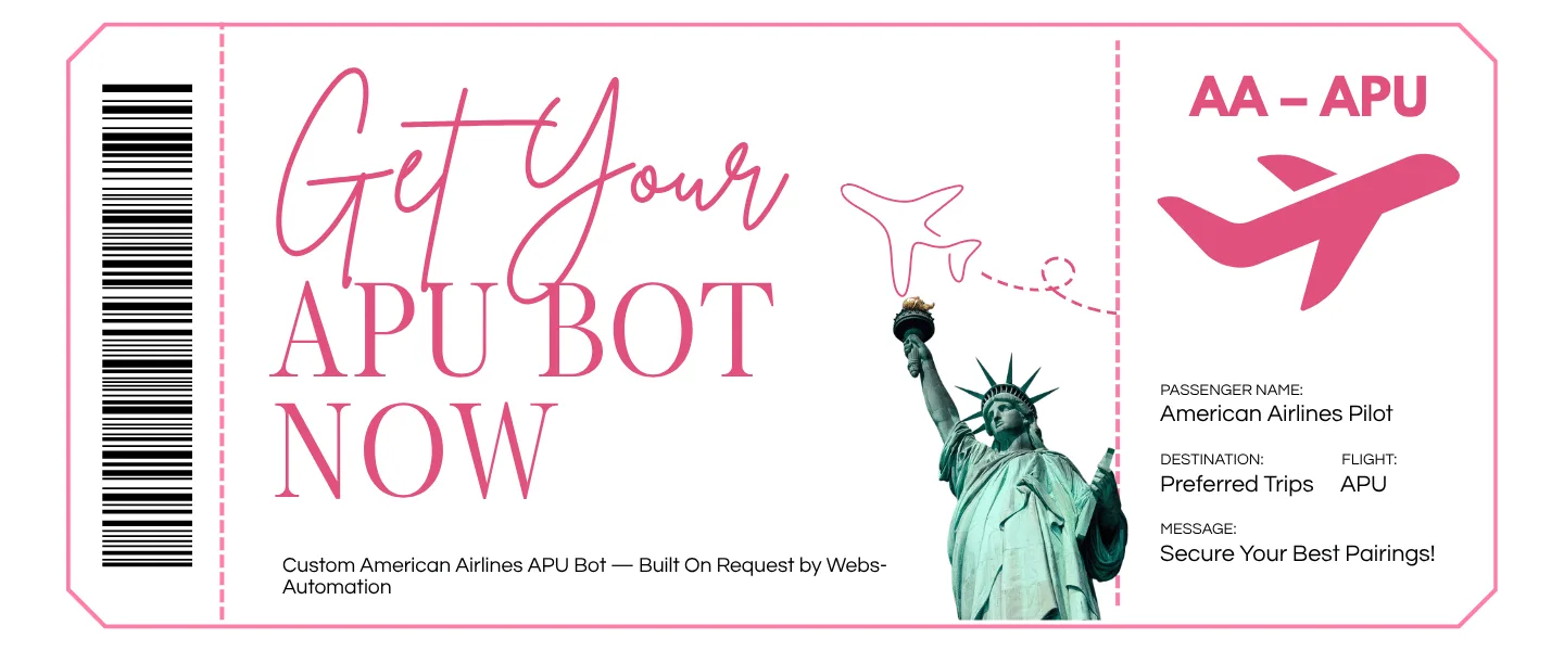 American Airlines APU Bot – Secure Custom Development 1 American Airlines APU Bot